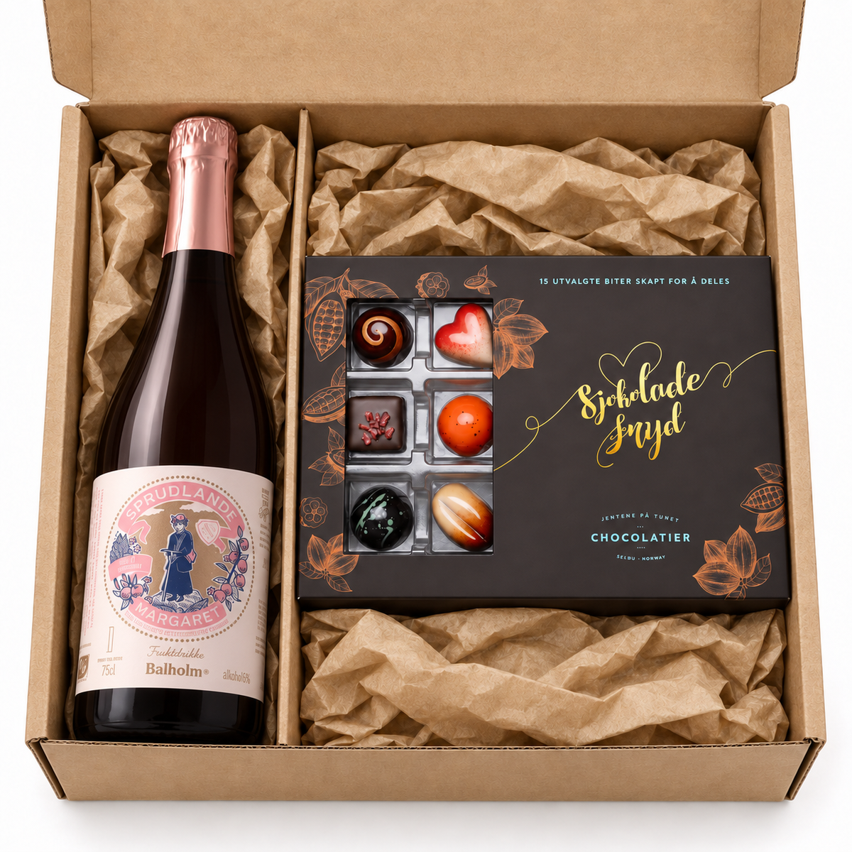 Norwegian Celebration Gift Box – Margaret Sparkling & Sjokoladefryd