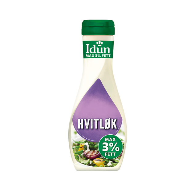 Garlic Dressing Max 3% Fat - Hvitløksdressing Max 3% 252g Idun