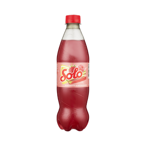 Rhubarb & Raspberry Flavored Soda - Solo Rabarbra&Bringebær 0,5l flaske