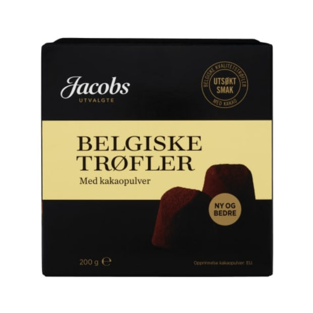 Belgian Truffles Cocoa (Belgiske Trøfler Kakao) 200g  Jacobs Utvalgte | Chocolate | All season | Jacob Utvalgte