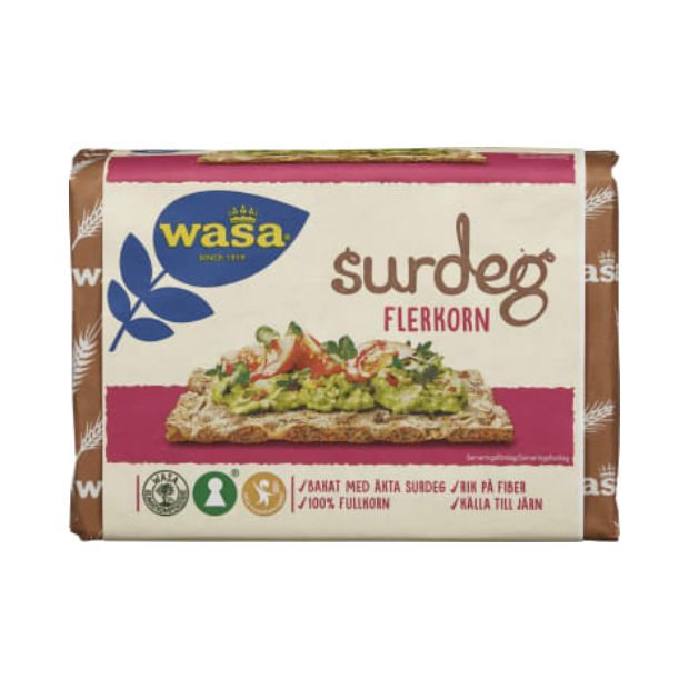 Knekkebrød Surdeig Flerkorn (Crispbread Sourdough Multigrain) 275g Wasa | Crispbread | All season, Snacks | Wasa