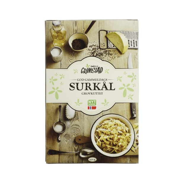 Coarsely Cut Sauerkraut Traditional Recipe - Surkål Gammeldags 450g Grimstad