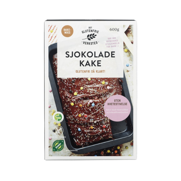 Chocolate Cake Mix Gluten-Free Organic - Sjokoladekakemiks Gl.Fri Økol 600g Dgv