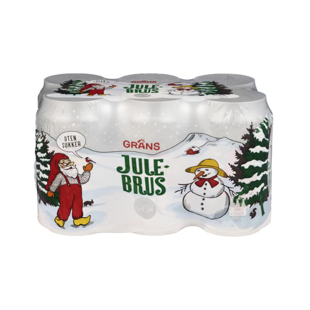 Grans Julebrus Sugar-Free - Julebrus Sukkerfri  6 x 0.33L, 1,98L Grans
