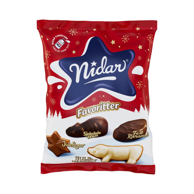 Assorted Marzipan and Chocolate Bites - Julefavoritter 225g Nidar