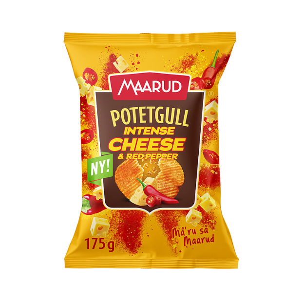 Maarud Chili & Cheese Potato Chips - Potetgull Intense 175g Maarud