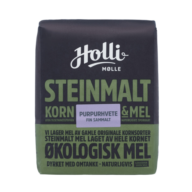 Wholemeal Purple Wheat Flour Fine Organic - Hvetemel Sammalt Fin Purpurhv Øko 1kg Holli Mølle