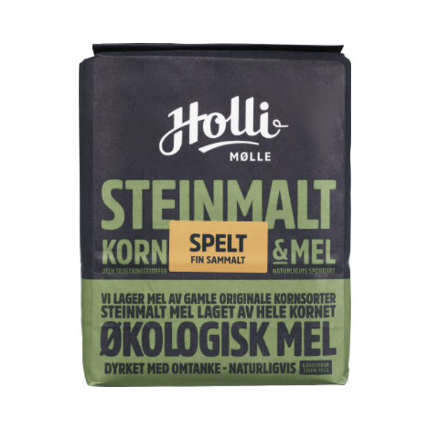 Wholemeal Spelt Flour Fine Organic - Speltmel Sammalt Fin Økologisk 1kg Holli Mølle