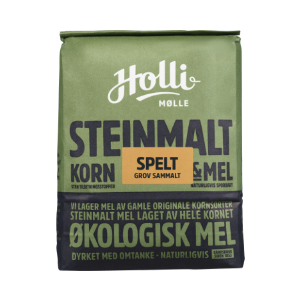 Wholemeal Spelt Flour Coarse Organic - Speltmel Sammalt Grov Økologisk 1kg Holli