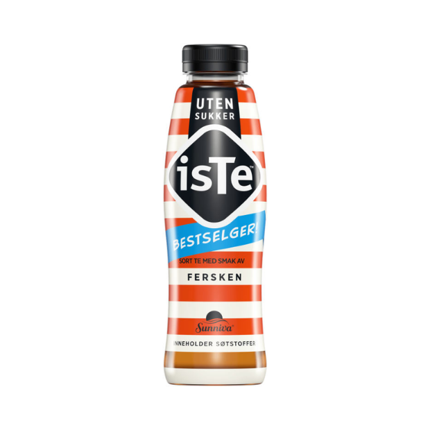 Iced Tea Peach without Sugar - Iste Fersken u/Sukker 0,5l flaske Sunniva