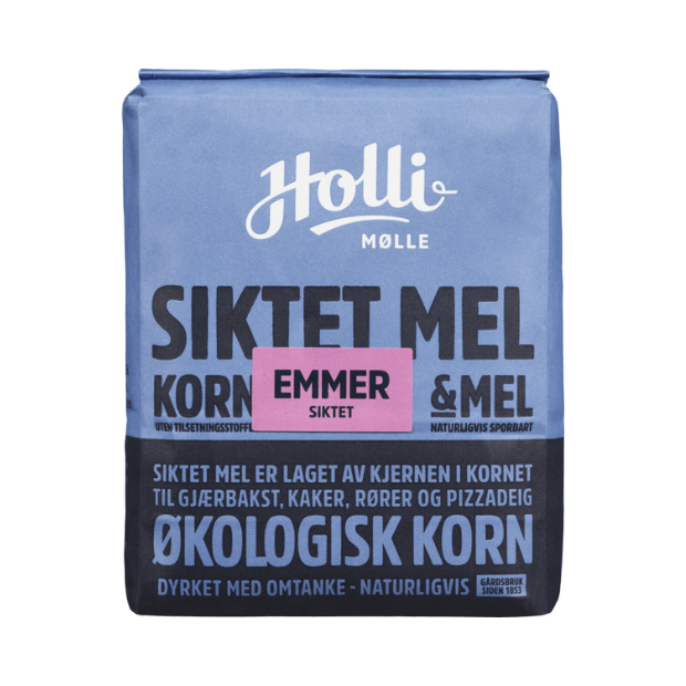 Organic Two-grained wheat Flour - Emmermel Siktet Økologisk 1kg Holli Mølle