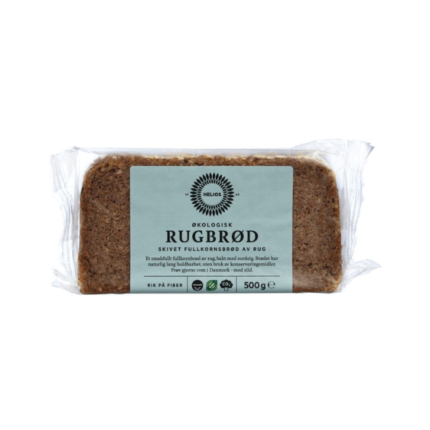 Sliced Rye Bread Organic - Rugbrød skivet Økologisk 500g Helios