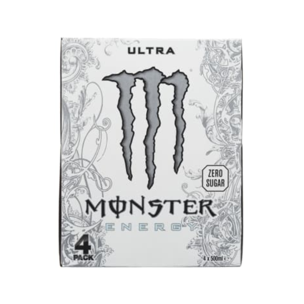 Monster Energy Ultra White 500ml x4 Cans