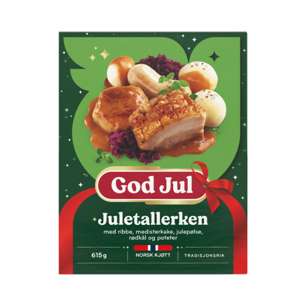 Christmas Dinner Plate - Juletallerken 615g Fjordland