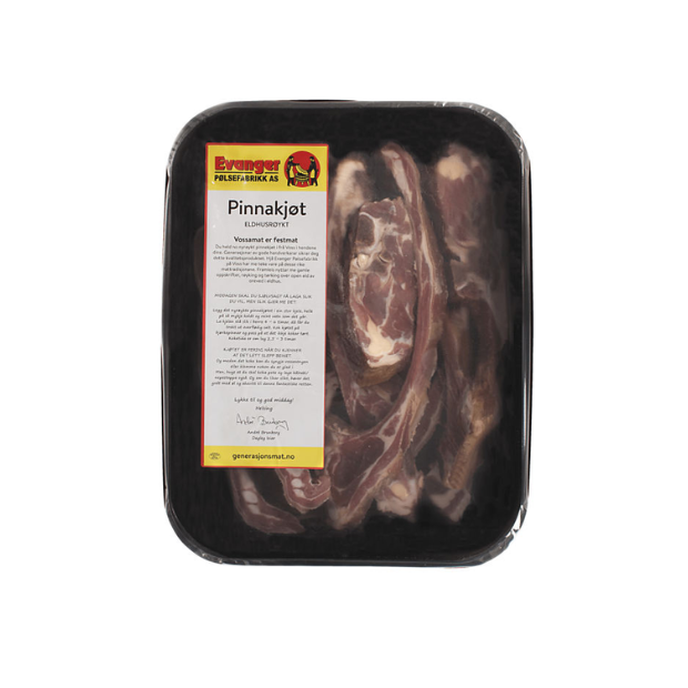 Wood-Smoked Cured Lamb Ribs - Pinnekjøtt Eldhusrøykt Ca1,8 Kg Evanger