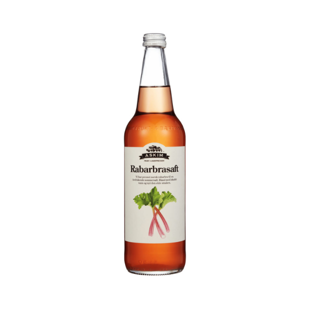 Rhubarb Juice - Rabarbrasaft 0,7l flaske Askim
