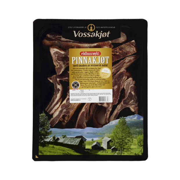 Eldhus-Smoked Pinnekjøtt Cured Lamb Ribs - Pinnekjøtt Eldhusrøkt Ca1,8kg Vossakjøt