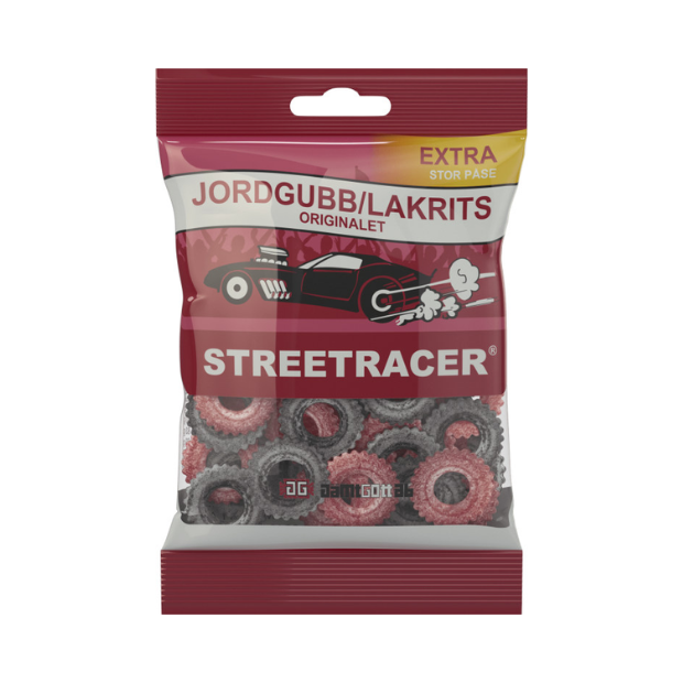 Streetracer Strawberry/Licorice - Streetracer Jordbær/Lakris 80g Jamtgott