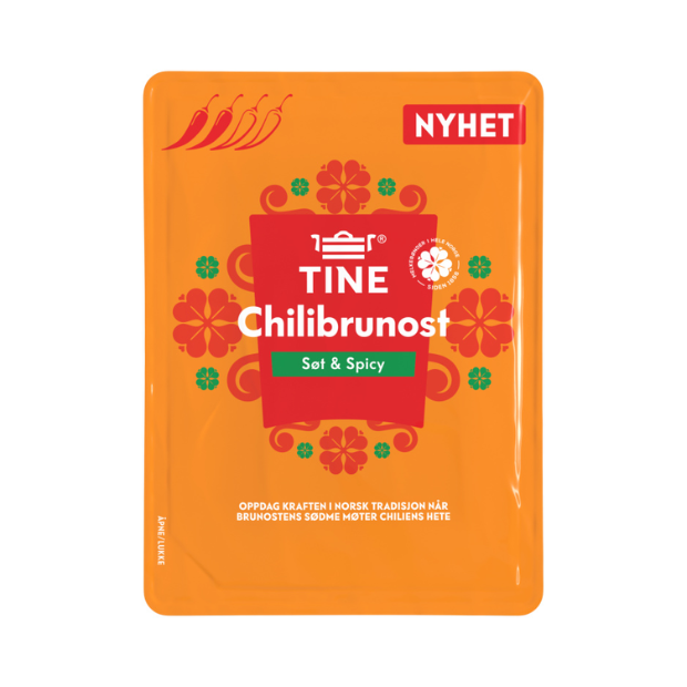 Chili Brown Cheese - Chilibrunost  Sliced 130g Tine