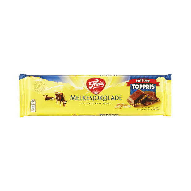Milk Chocolate with Toppris - Melkesjokolade m/Toppris 190g