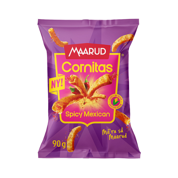 Crispy corn snacks - Cornitas Spicy Mexican 90g Maarud