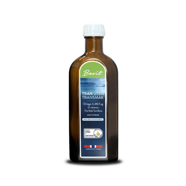 Cod Liver Oil with Omega-3, MCT and Vitamin D - Berit tran med omega-3, MCT og vitamin D