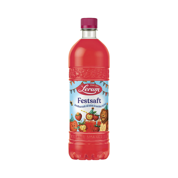 Festsaft Strawberry - Festsaft Jordbær 0,75l Lerum