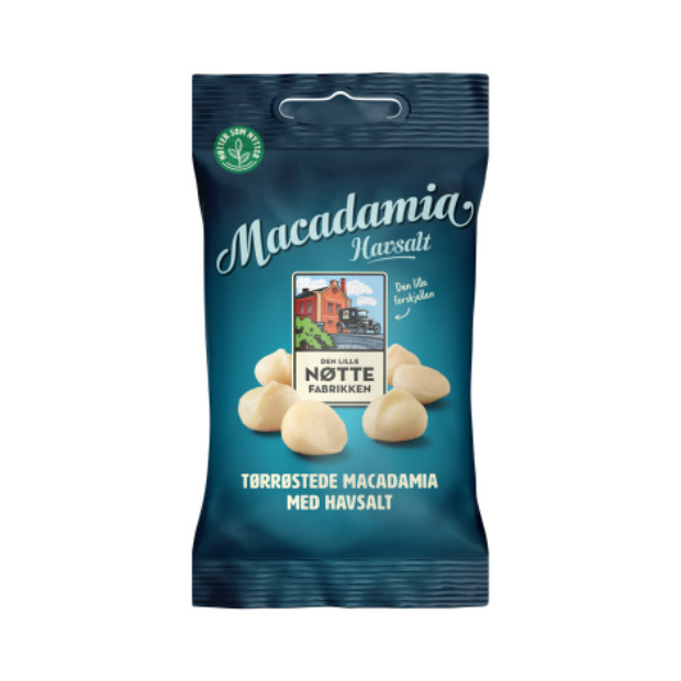 Macadamia Nuts with Sea Salt – Macadamianøtter med Havsalt 50g Dln