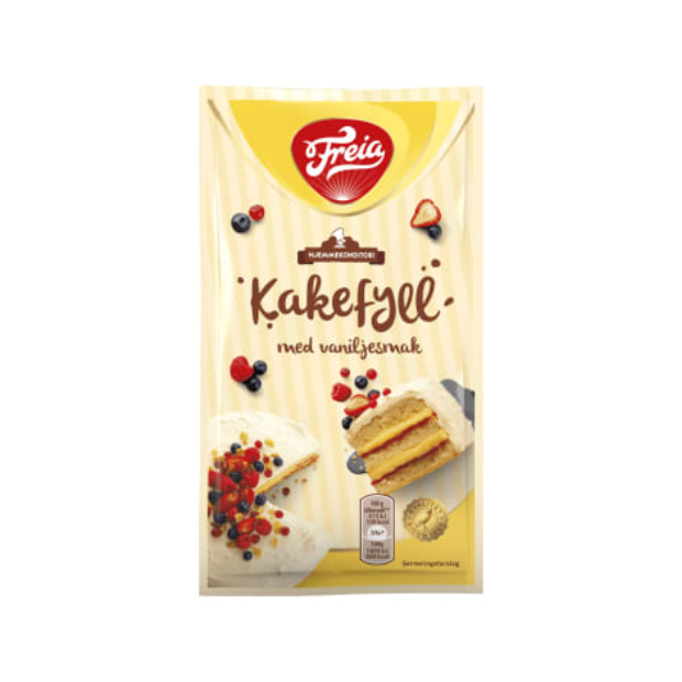 Cake Filling Vanilla 80g Freia | Cake Cream | baking, Cake Cream, Dessert Topping, Vanilla Filling | Freia