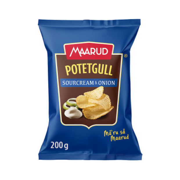 Potato Chips Sour Cream & Onion 200g Maarud | Potato Chips | All season, Most Buy, Potato Chips, Potato Snacks, Snacks | Maarud