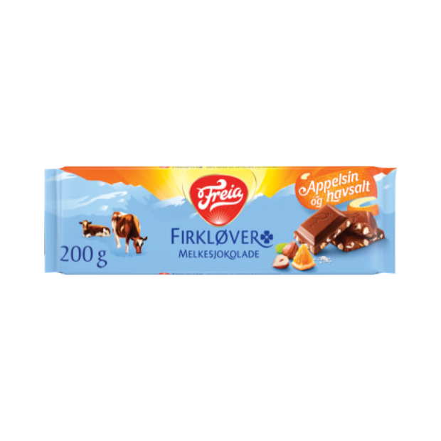Four-Leaf Clover with Orange, Nuts, and Sea Salt 200g | Milk Chocolate | All season, baking, chocolate, Easter-deals, Milk Chocolate, Most Buy | Freia