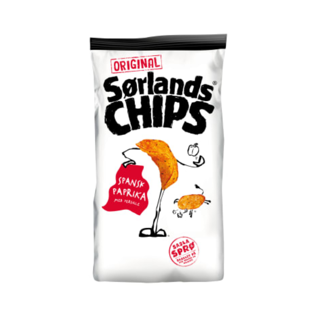 Sørlandschips Spanish (Spansk) Paprika 200g | Potato Chips | All season, Snacks | Sørlandschips