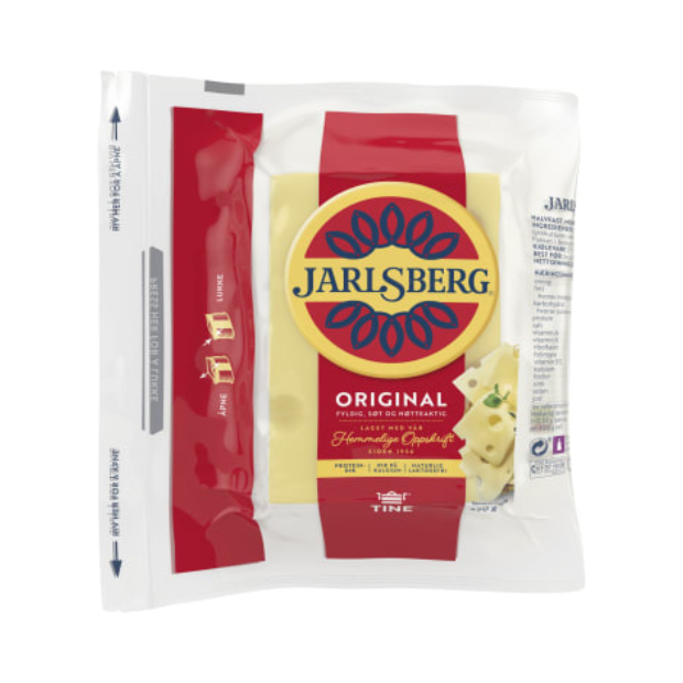 Jarlsberg Rindless 450g Tine (Jarlsberg Skorpefri) | Yellow Cheese | All season, Snacks | Jarlsberg