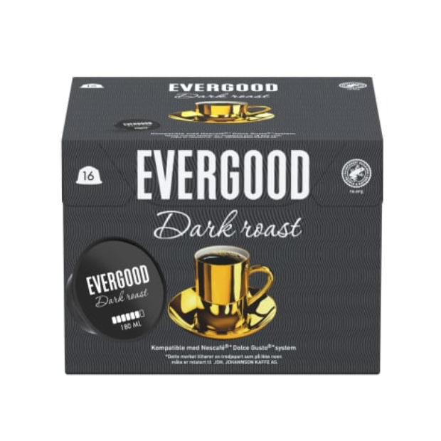 Evergood Dark Roast Coffee Capsule 16 pieces | Dark Roast Coffee Capsules | All season, Coffee, Snacks | Evergood