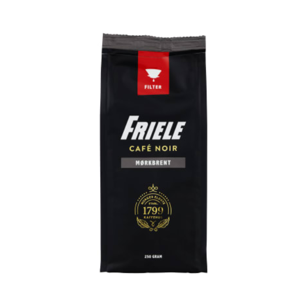 Cafe Noir Dark Roast Ground Coffee - Friele Cafe Noir Filtermalt 250g