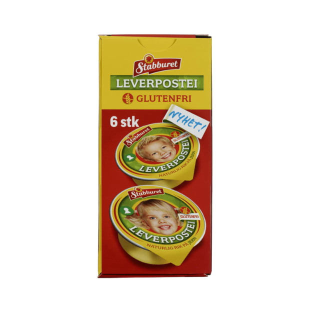 Liver Pâté Gluten-free 6x22g Stabburet (Leverpostei glutenfri ) | Liver Pâté | All season, Snacks | Stabburet
