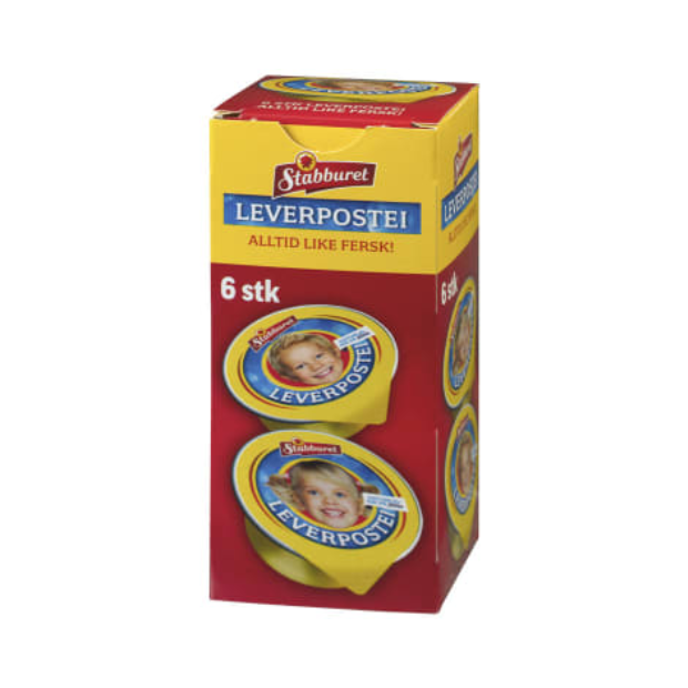 Liver Pâté Portion 6x22g Stabburet (Leverpostei Porsjon) | Liver Pâté | All season, Snacks | Stabburet
