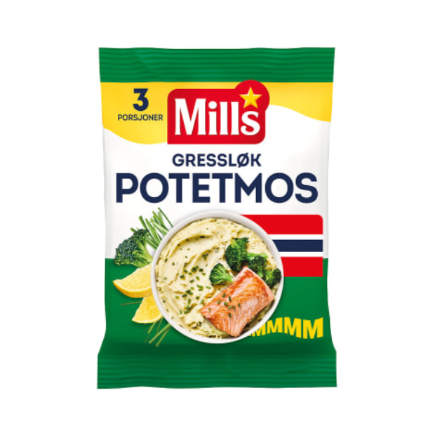 Mashed Potatoes with Chives 90g Mills (Potetmos m/Gressløk) | Mashed Potatoes | All season, Dinner | Mills