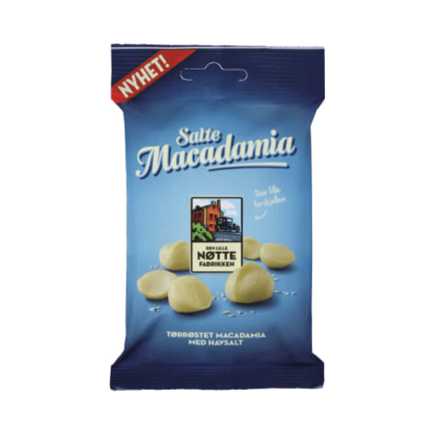 Macadamia Nuts Sea Salt 60g Dln (Macadamia Nøtter Havsalt) | Nøtter | All season, Party, Snacks | Den lille nøttefabrikken