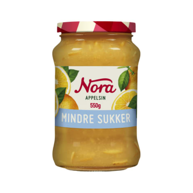Orange Marmalade Light 550g Nora (Appelsinmarmelade Lett) | Orange Marmalade | All season, Snacks | Norbites