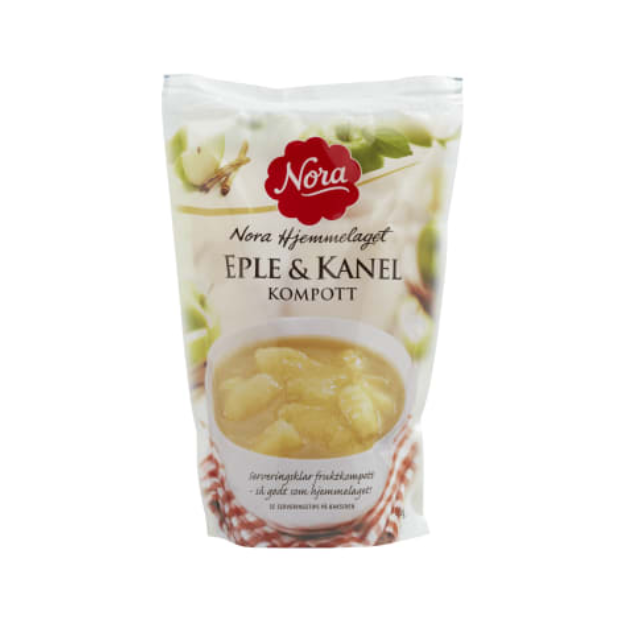 Apple & Cinnamon Compote 455g Nora (Eple&Kanel Kompott) | Fruit Compote | Fruit Compote | Nora