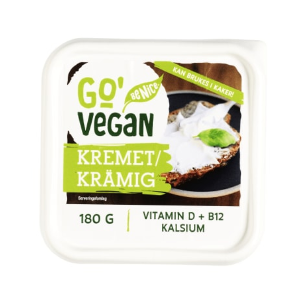 Go'Vegan Creamy 180g (Go'Vegan Kremet) | Cheese | Cheese and Dairy, PLANT-BASED CHEESE ALTERNATIVE | Go'vegan