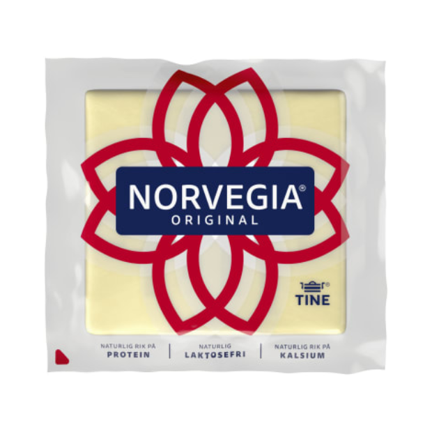 Norvegia 26% Crust-free 500g (Norvegia 26% Skorpefri) | Yellow Cheese | Cheese, Cheese and Dairy, Cooking | Norvegia