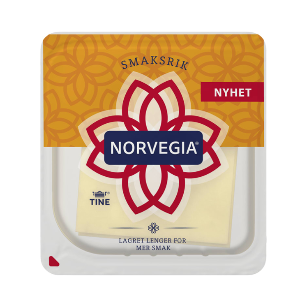 Norvegia Smaksrik skiver 250g Tine (Norvegia Smaksrik skiver) | Yellow Cheese | Cheese, Cooking | Tine