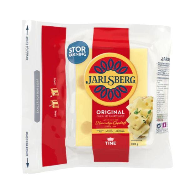 Jarlsberg Rindless 700g Tine | Yellow Cheese | All season, baking, Cheese, lightning-deal, Snacks | Jarlsberg