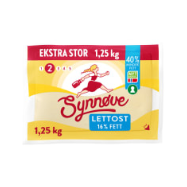 Yellow Cheese Light 16% Approx 1.25kg Synnøve | Yellow Cheese | All season, baking, Cooking, Party, Snacks | Synnøve