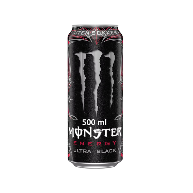 Monster Ultra Black 0,5l Can no sugar | Energy drink | All season, Energy drink | Monster