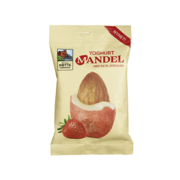 Yogurt Almond Strawberry 80g | Mandel Nuts | All season, Snacks, top25 | Den lille nøttefabrikken