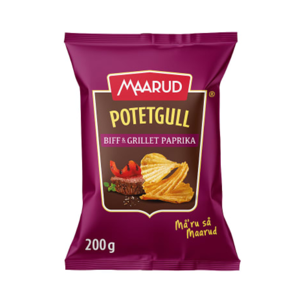 Potato Chips Beef&Grilled Paprika 200g Maarud | Potato Chips | All season, Chips, Party, Snacks | Maarud