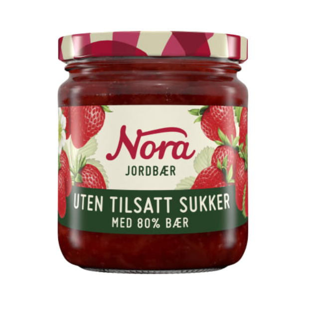 Strawberry Jam 80% Fruit Content 275g Nora | Strawberry Jam | All season, Dessert Topping, Snacks, Strawberry Jam | Nora